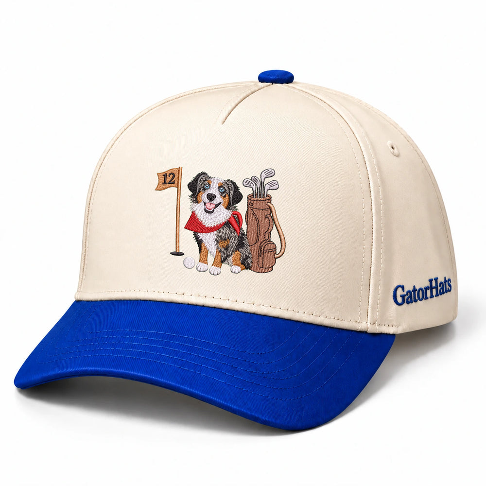 Custom Dog Hat With Photo, Embroidered Golf Snapback