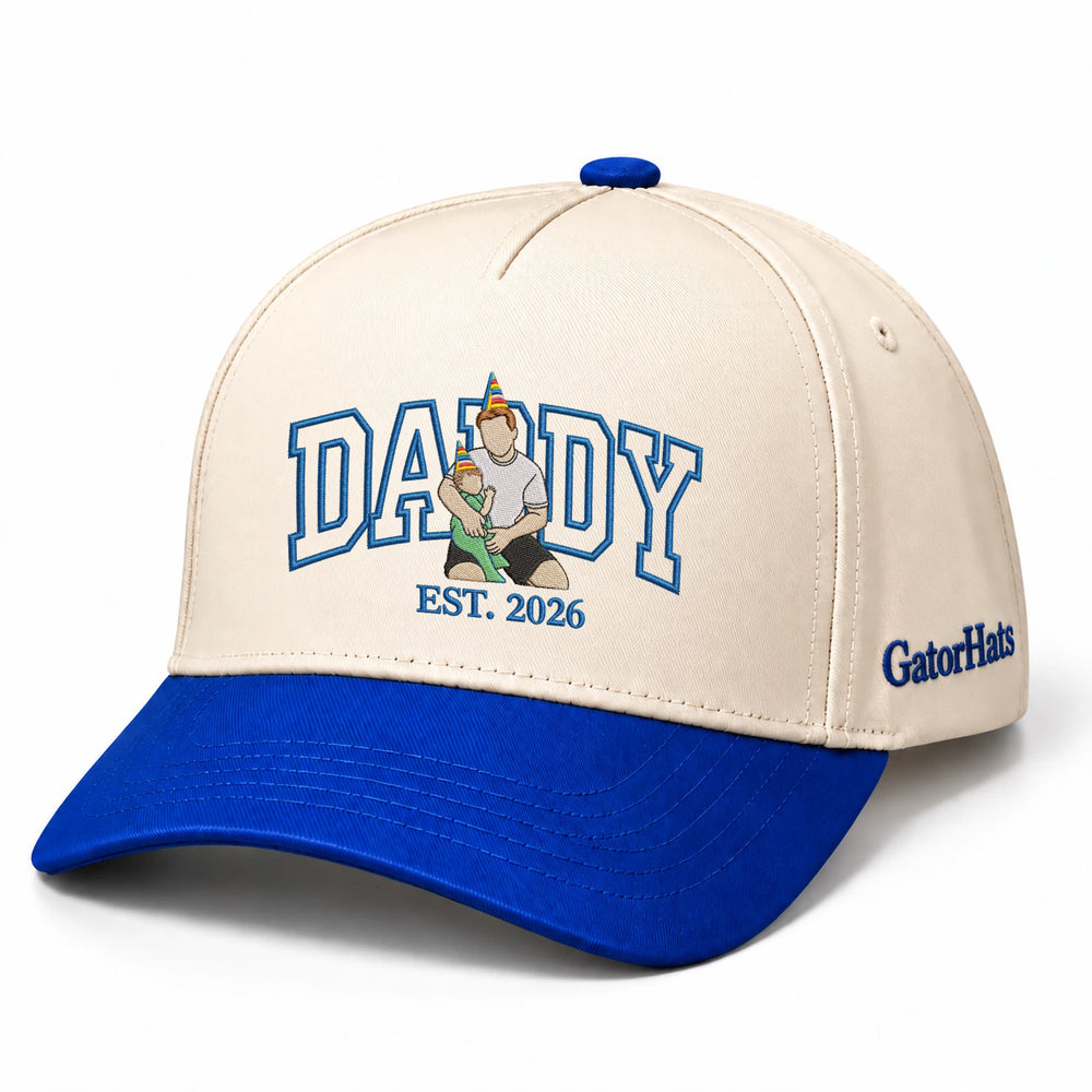Custom Daddy Hat, Full Color Photo Embroidered Snapback