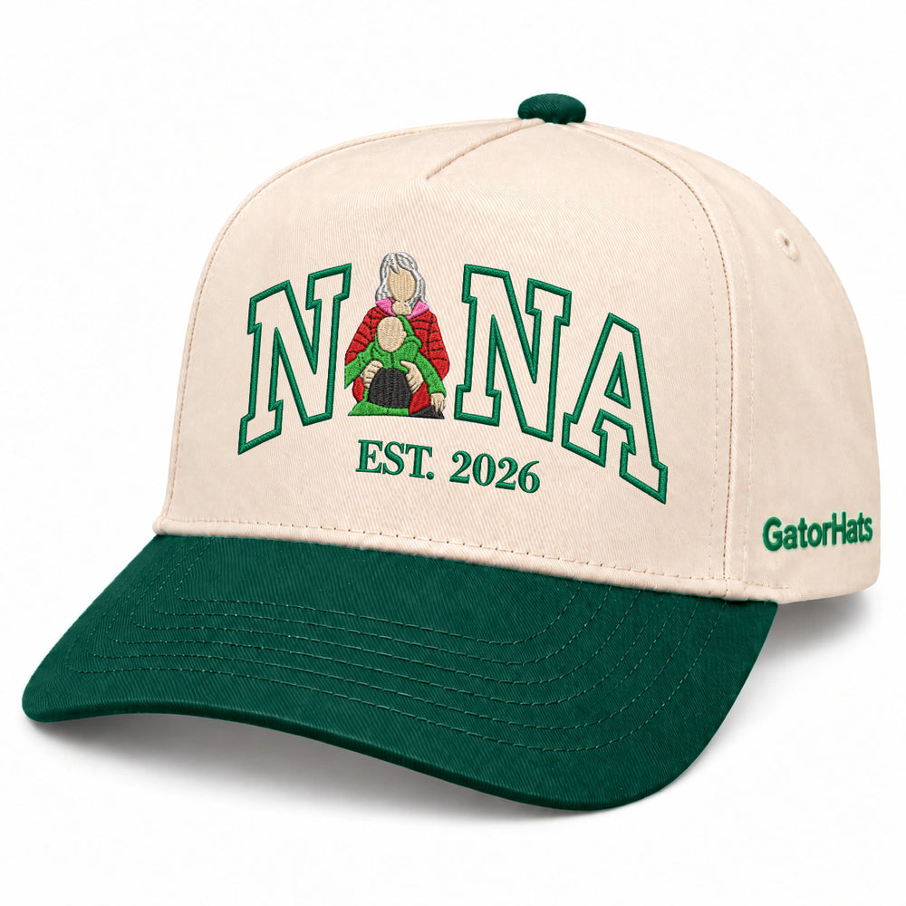 Custom Nana Hat with Photo, Embroidered Portrait Snapback