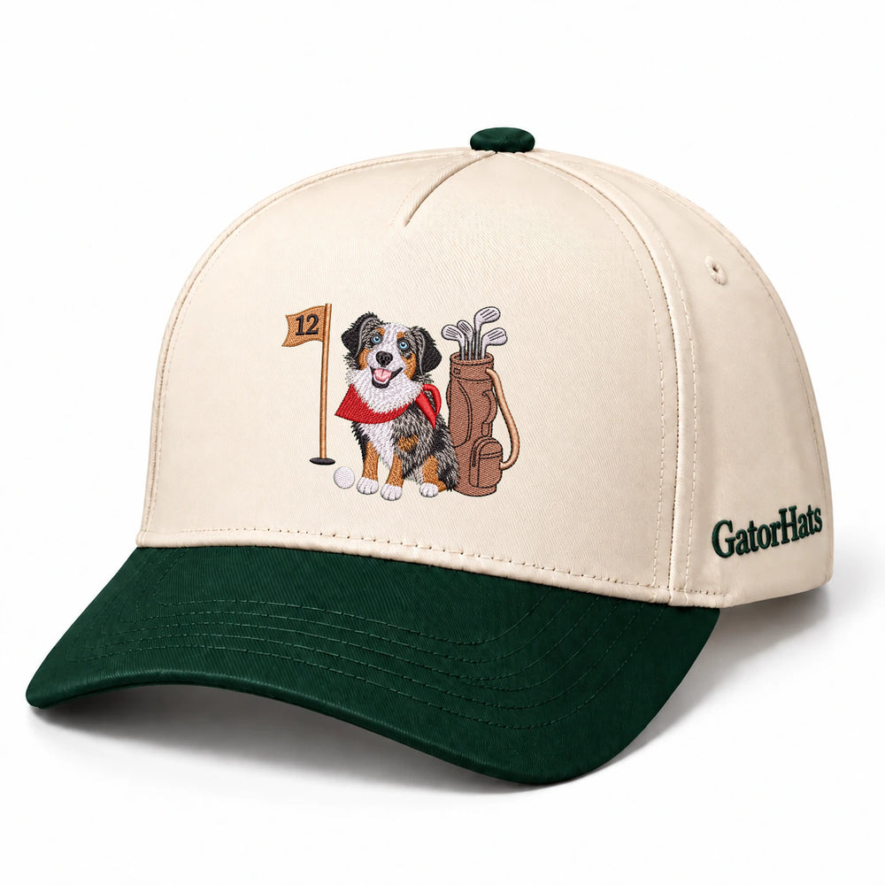Custom Dog Hat With Photo, Embroidered Golf Snapback