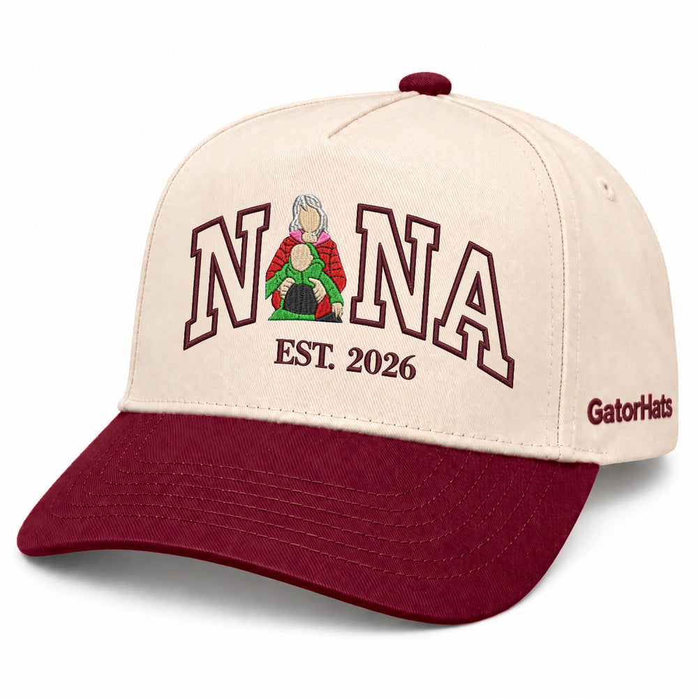 Custom Nana Hat with Photo, Embroidered Portrait Snapback