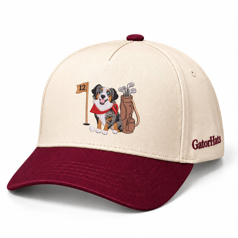 Custom Dog Hat With Photo, Embroidered Golf Snapback