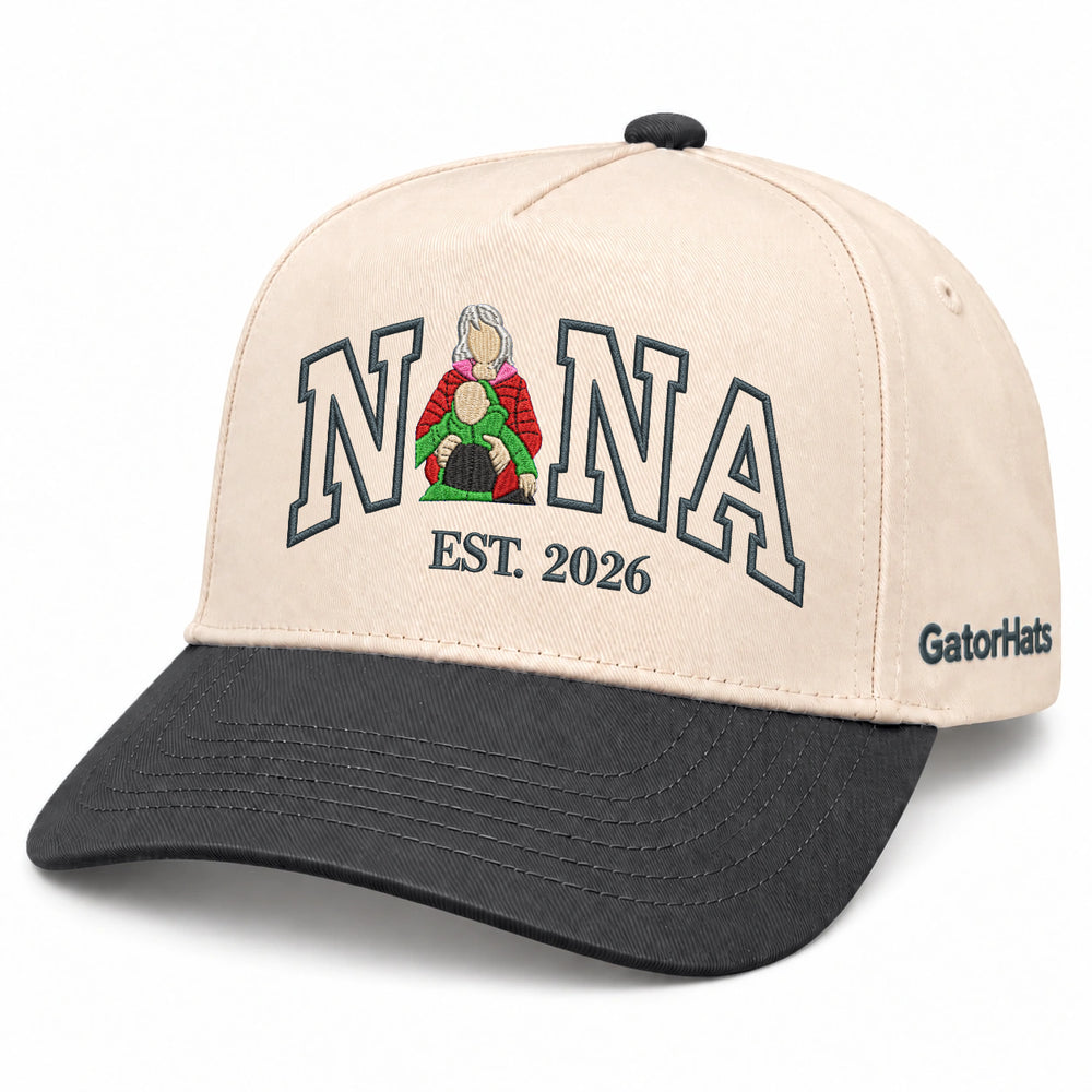 Custom Nana Hat with Photo, Embroidered Portrait Snapback