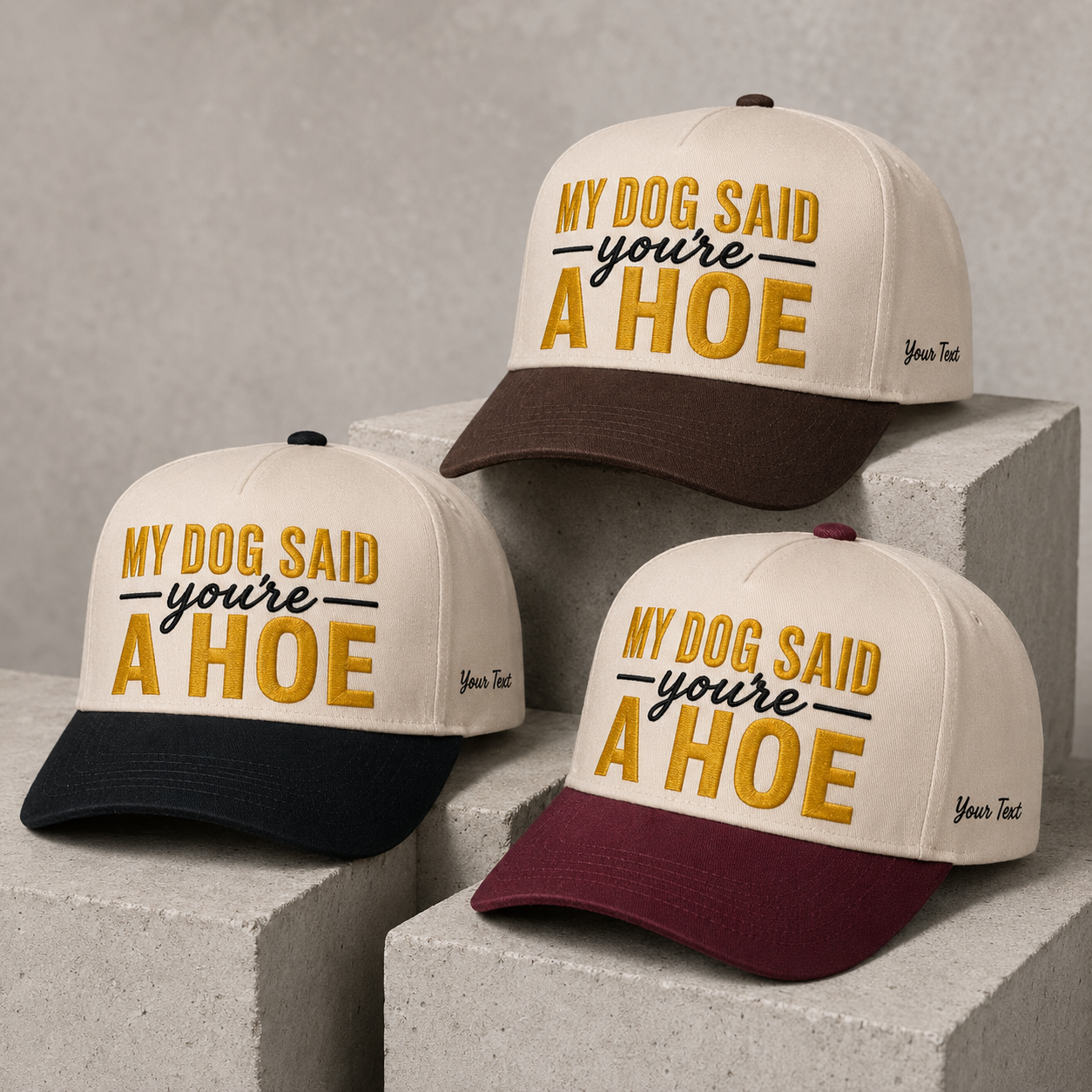 My Dog Said You're A Hoe Embroidered Snapback - Funny Gift for Dog Moms