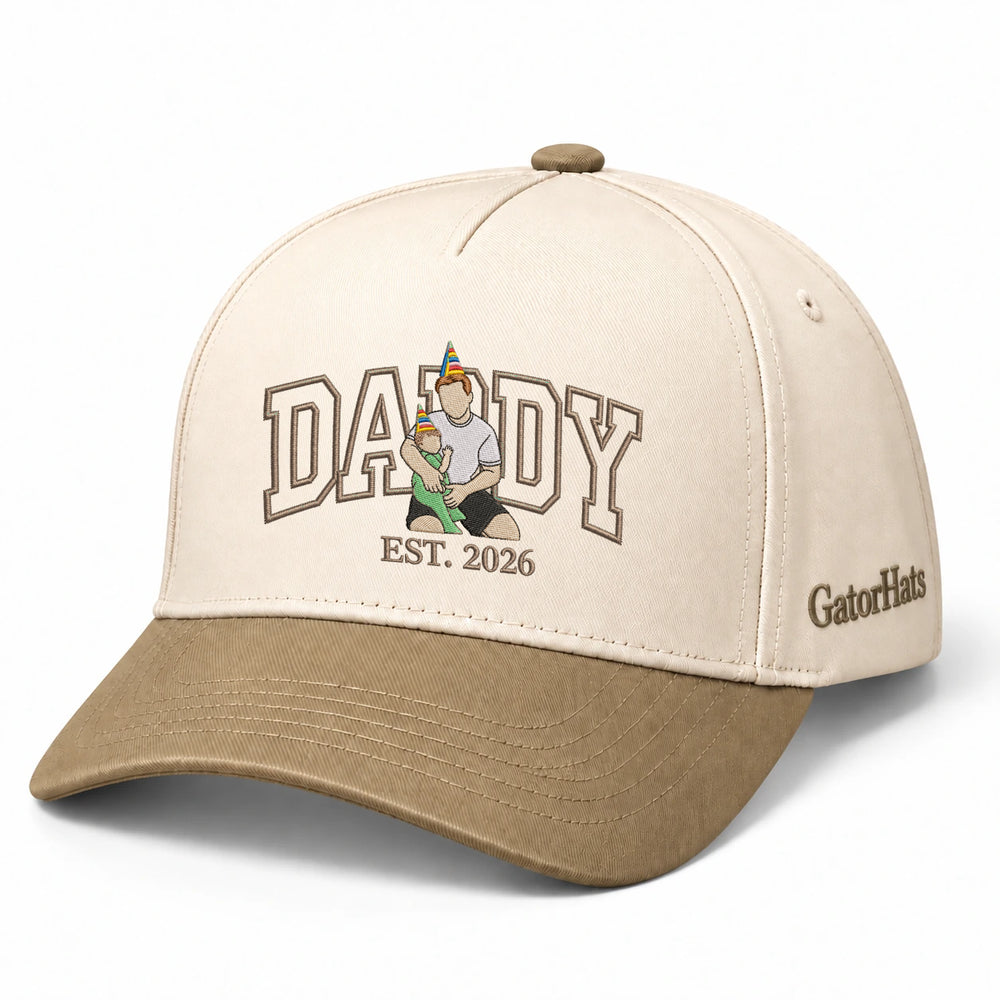 Custom Daddy Hat, Full Color Photo Embroidered Snapback