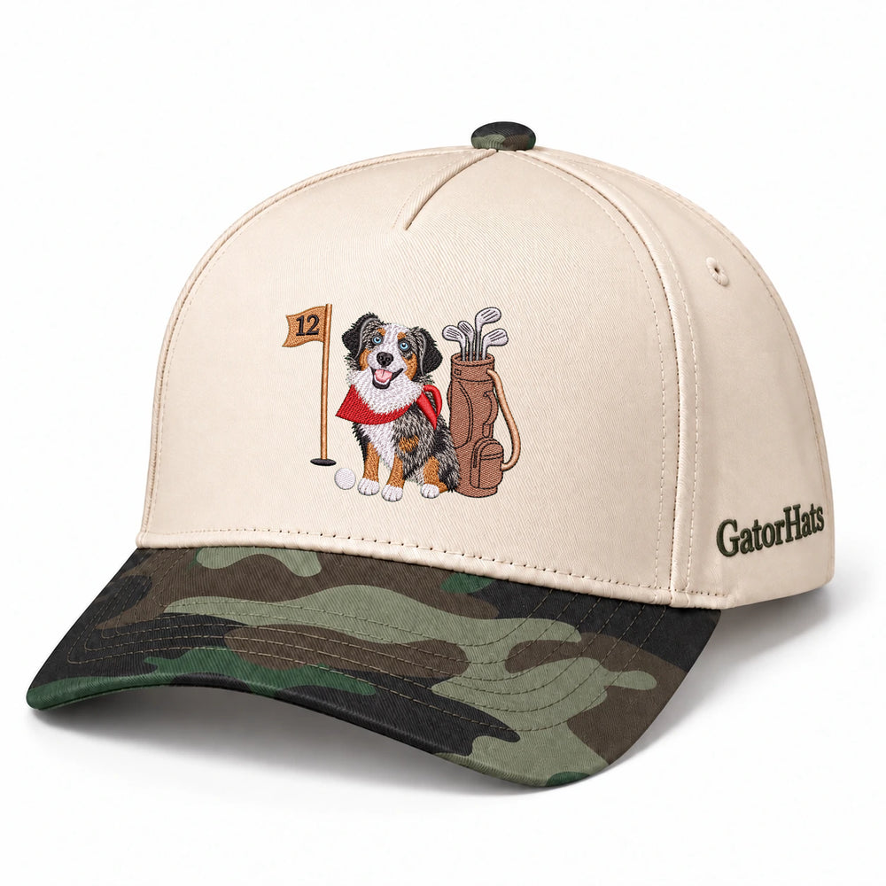 Custom Dog Hat With Photo, Embroidered Golf Snapback