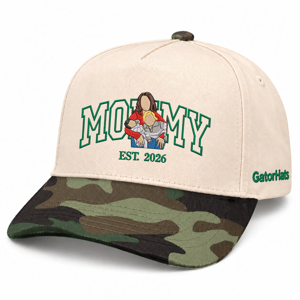 Custom Mommy Hat from Photo, Embroidered Snapback