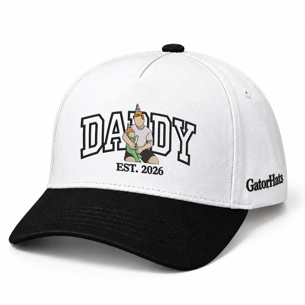 Custom Daddy Hat, Full Color Photo Embroidered Snapback