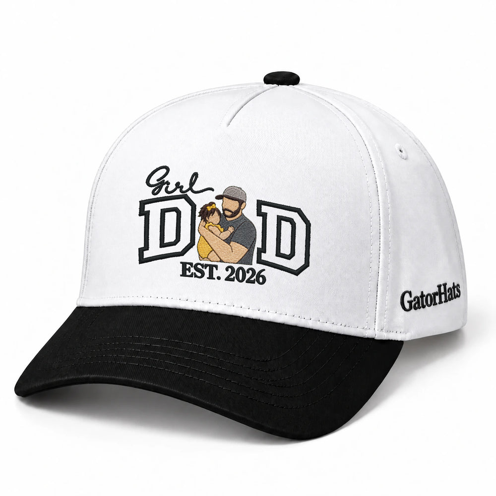 Custom Girl Dad Hat from Your Photo, Embroidered Cap