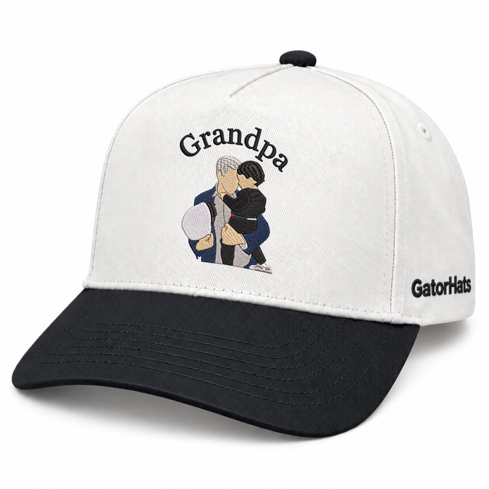 Custom Grandpa Hat with Picture, Embroidered Photo Cap