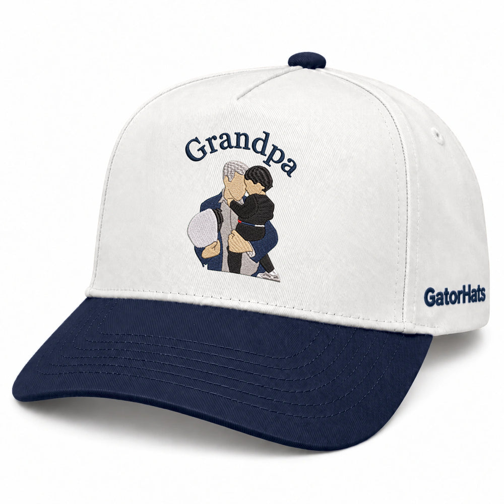 Custom Grandpa Hat with Picture, Embroidered Photo Cap