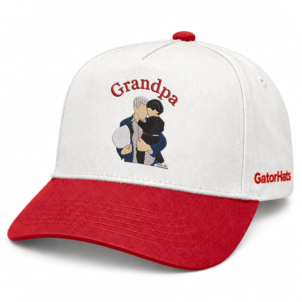 Custom Grandpa Hat with Picture, Embroidered Photo Cap