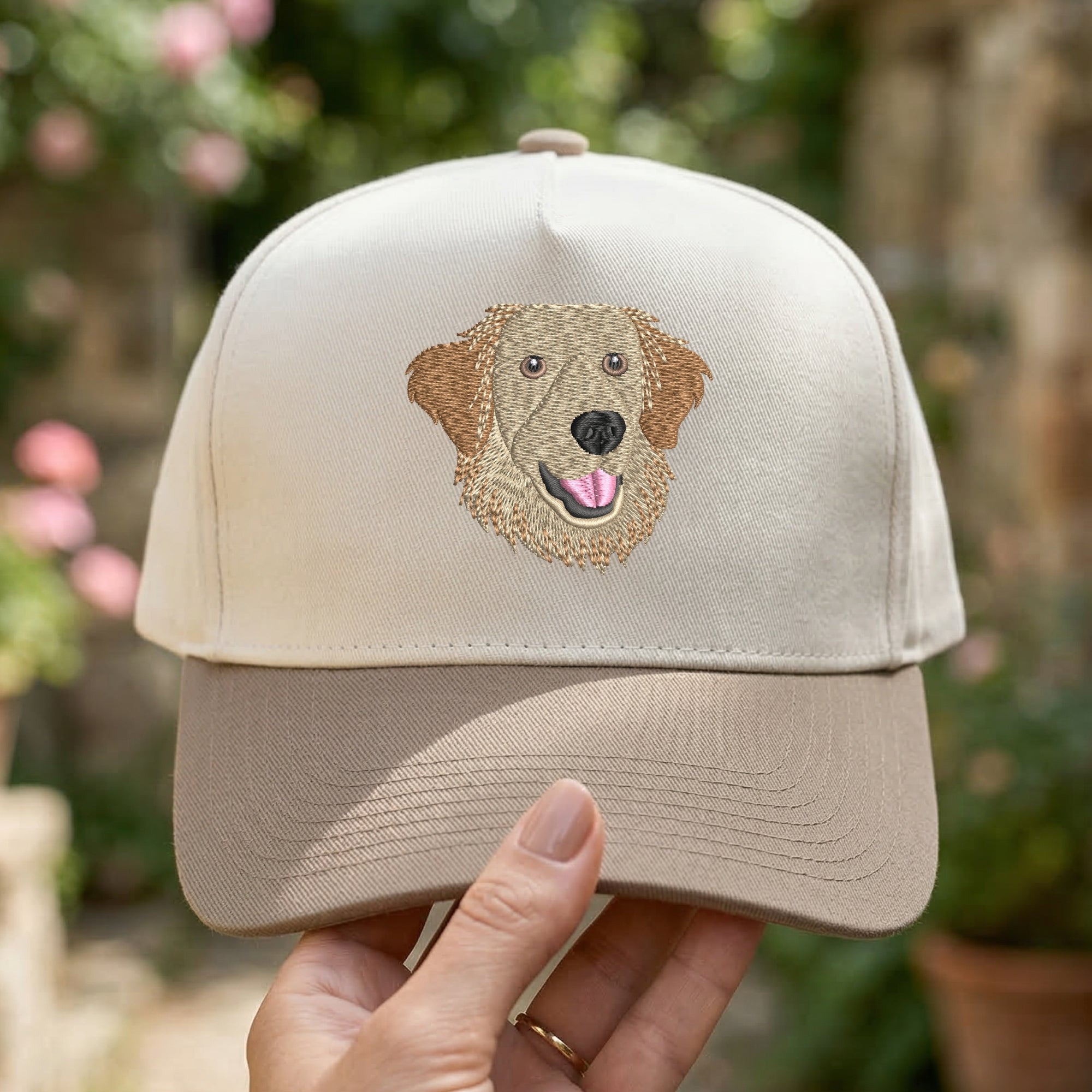 Custom Pet Photo Snapback Hat – Embroidered Dog Cat Cap