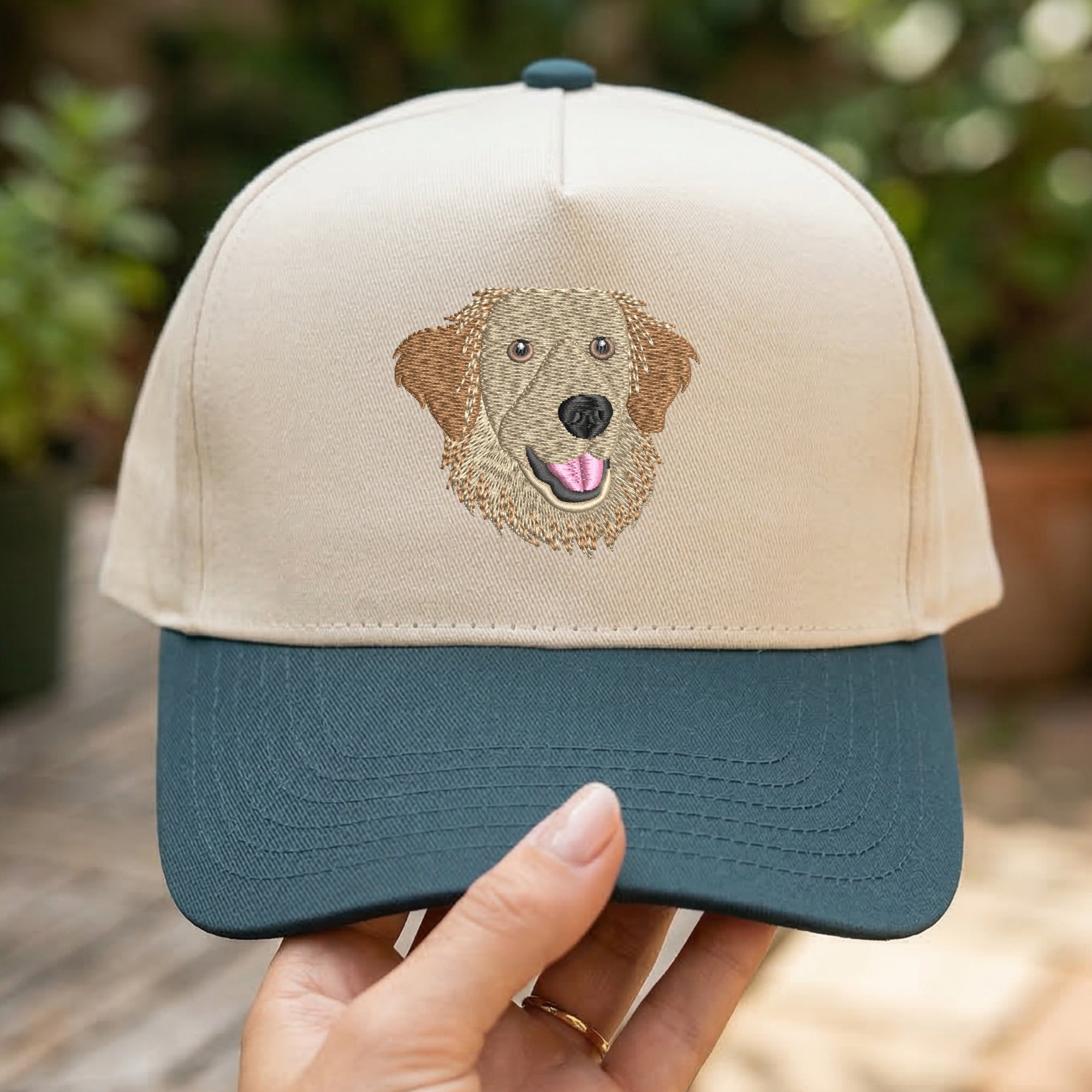 Custom Pet Photo Snapback Hat – Embroidered Dog Cat Cap