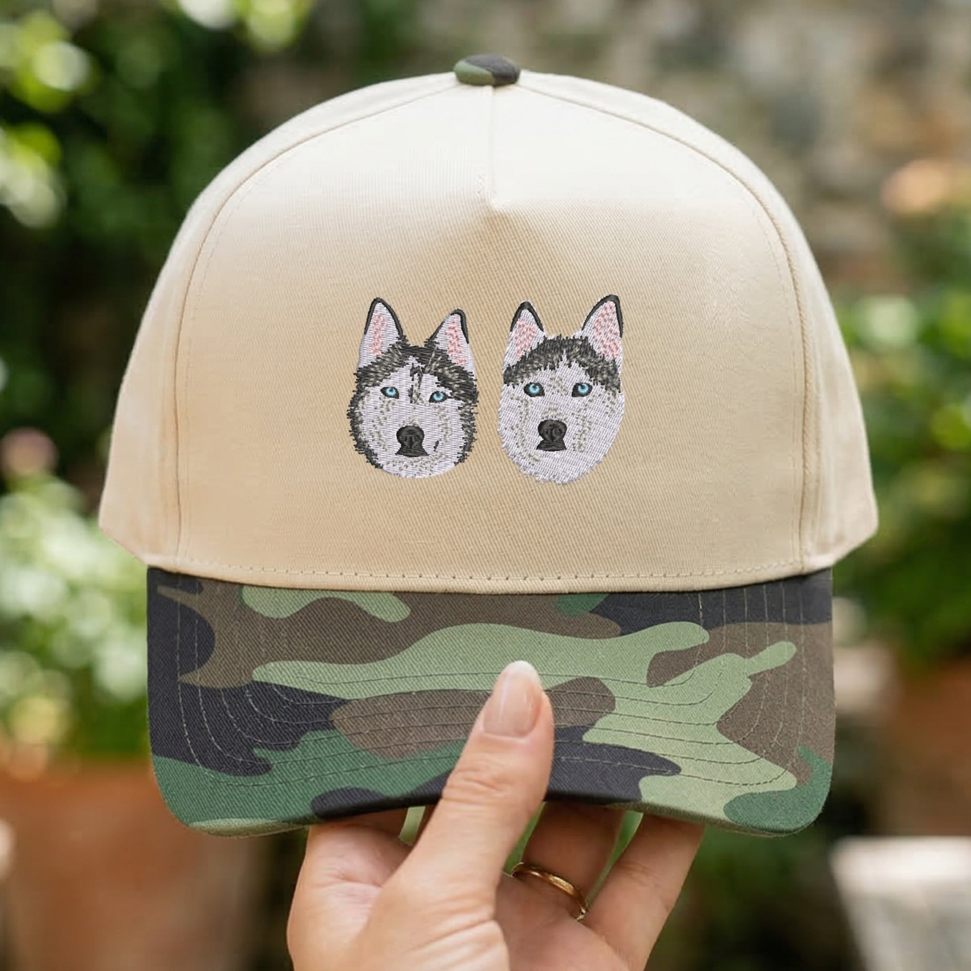 Custom Pet Photo Snapback Hat – Embroidered Dog Cat Cap