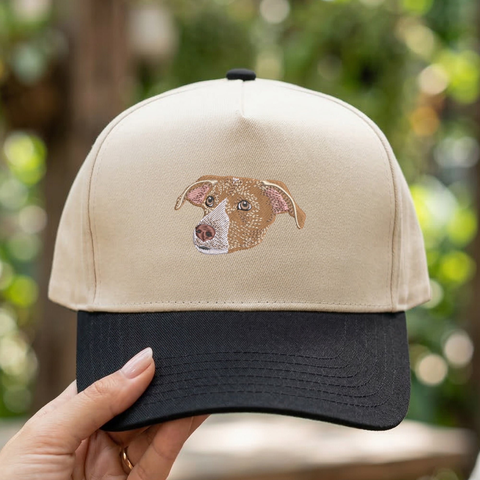 Embroidered Pet Photo Snapback Hat – Personalized Pet Cap