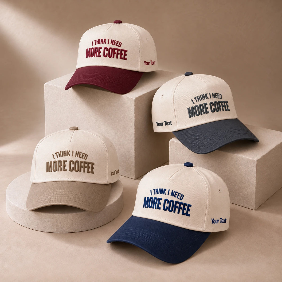 I Think I Need More Coffee Hat, Caffeine Morning Snapback