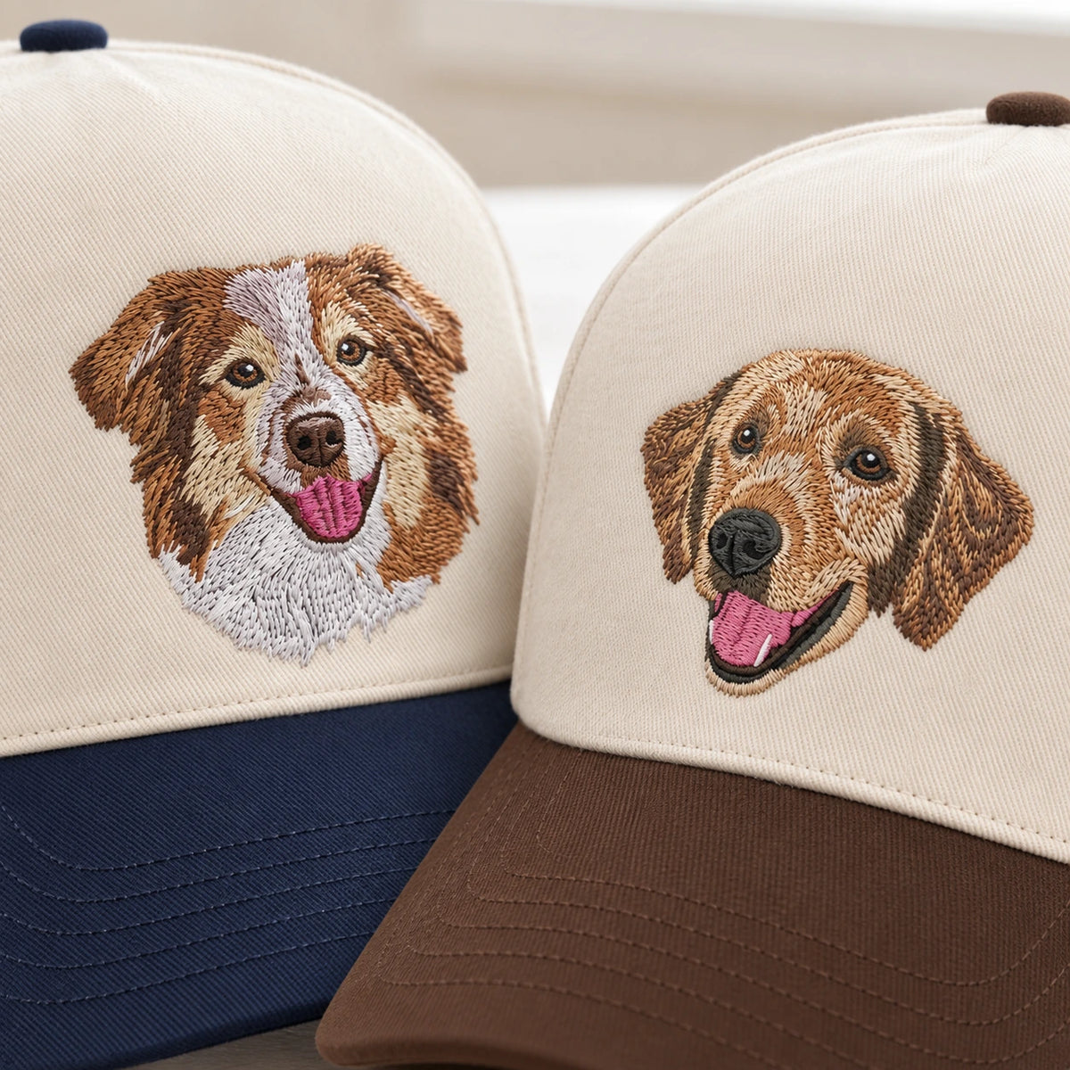 Custom Embroidered Dog Photo Snapback Hat