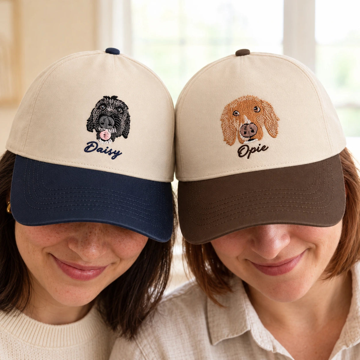 Custom Embroidered Dog Photo Snapback Hat