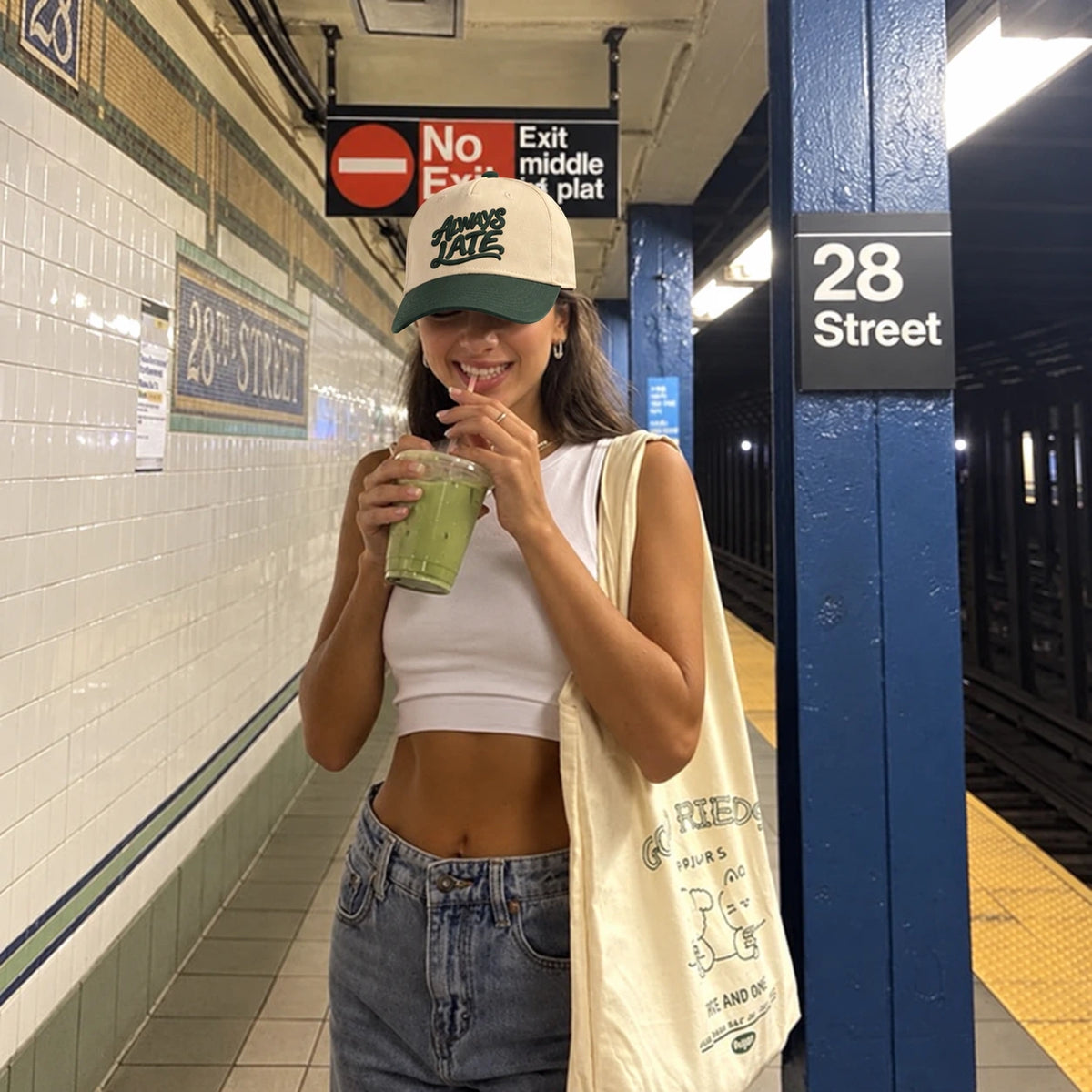 Always Late Hat, Fashionably Tardy Humor Snapback
