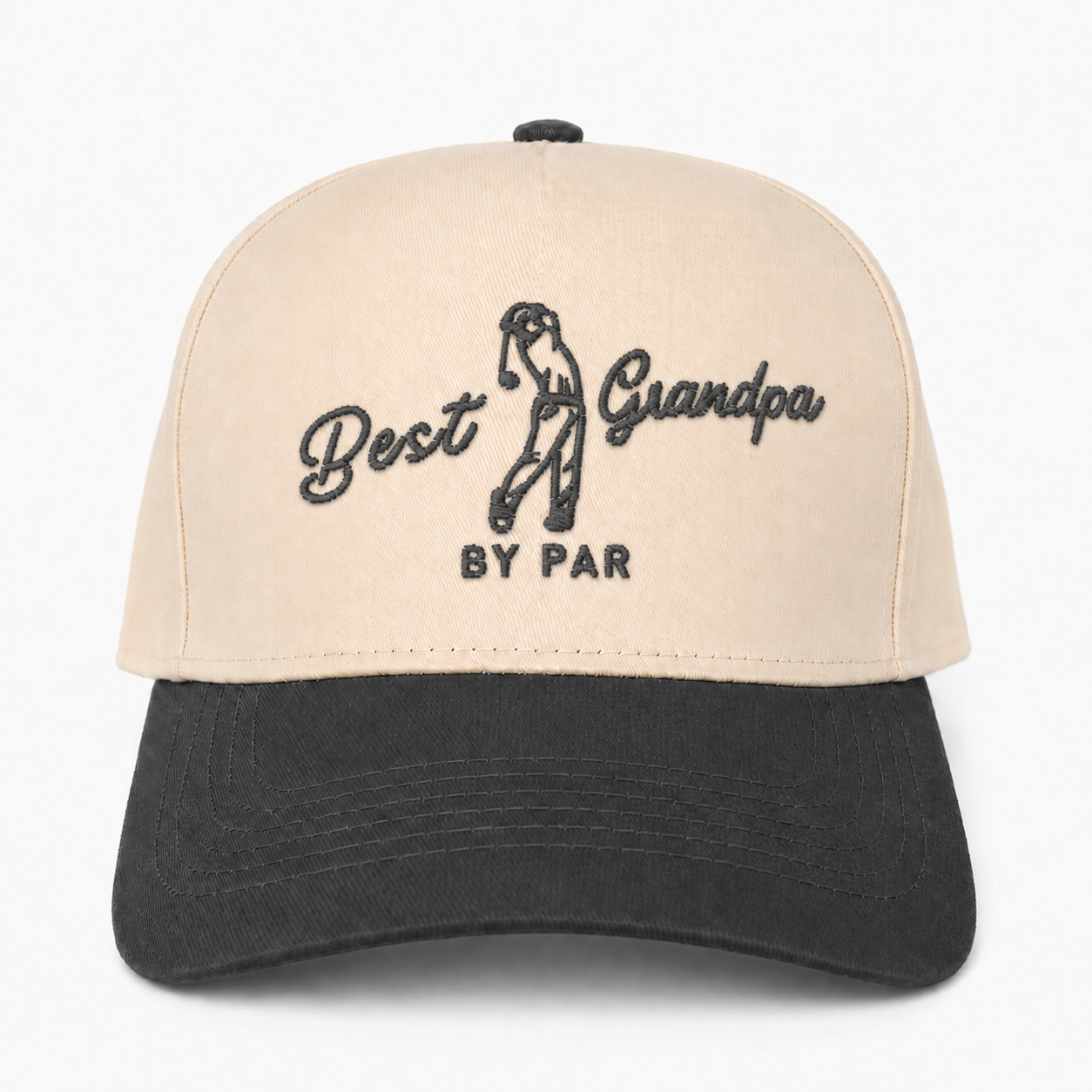Best Grandpa By Par Embroidered Snapback Hat – Funny Golf Gift for Grandpa