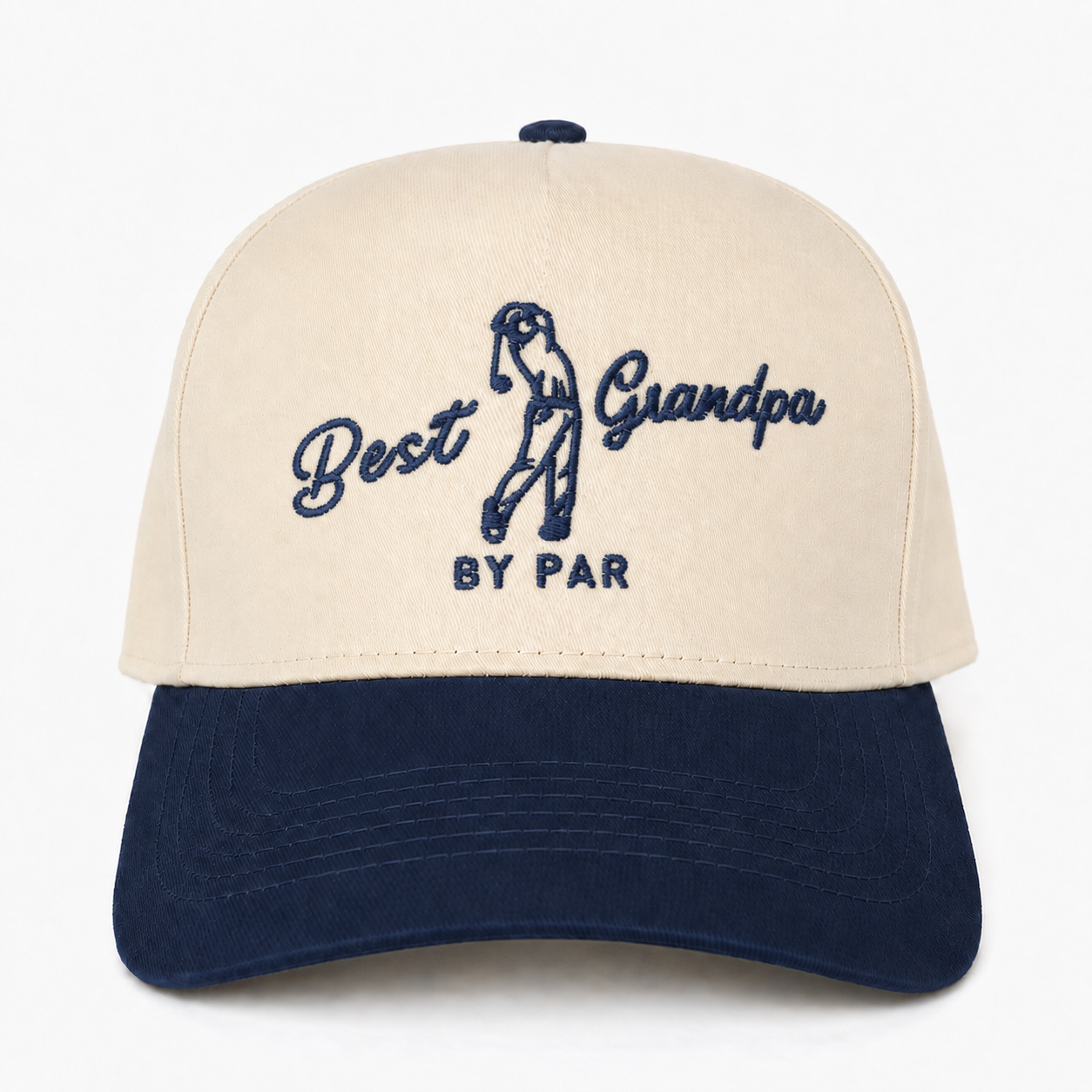 Best Grandpa By Par Embroidered Snapback Hat – Funny Golf Gift for Grandpa