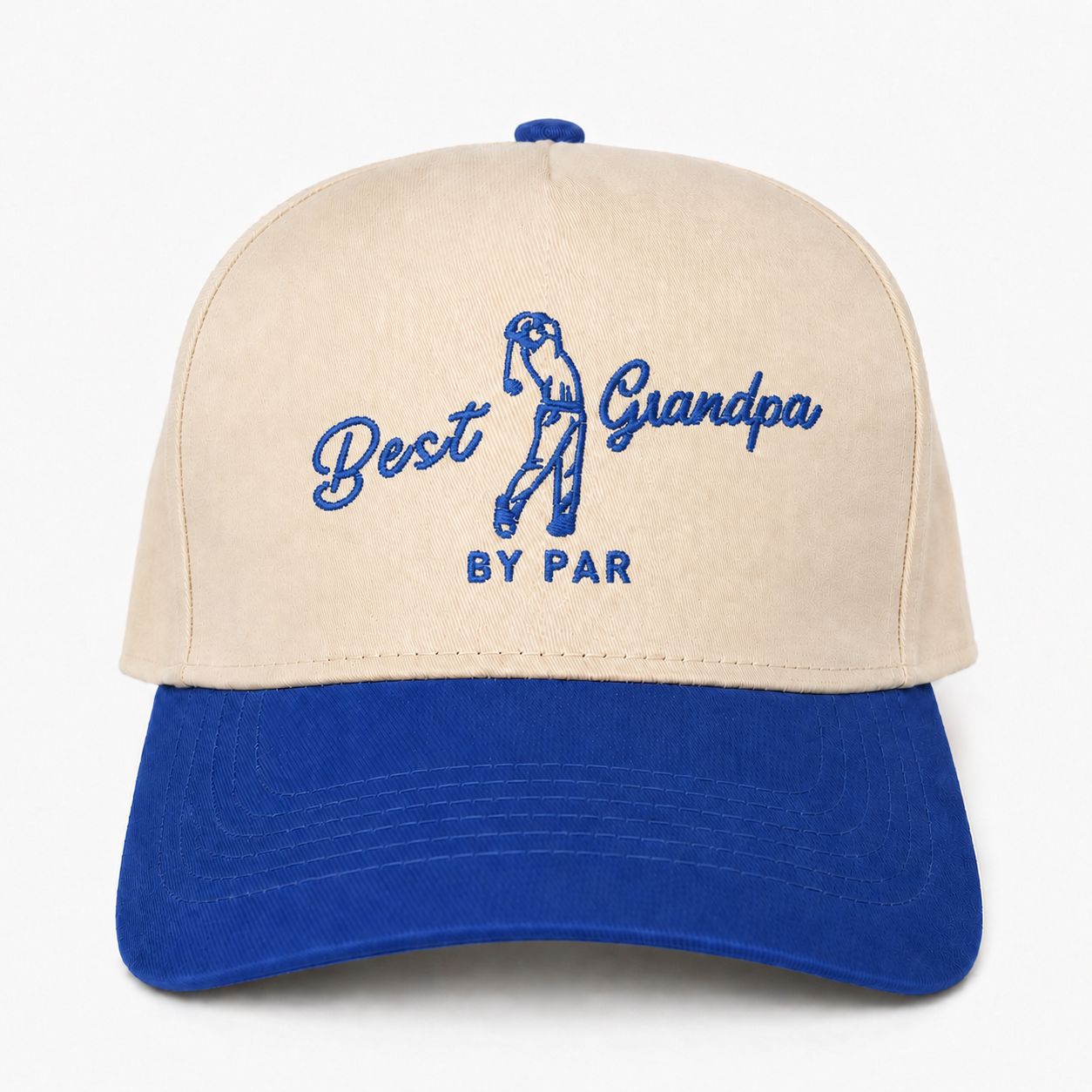 Best Grandpa By Par Embroidered Snapback Hat – Funny Golf Gift for Grandpa