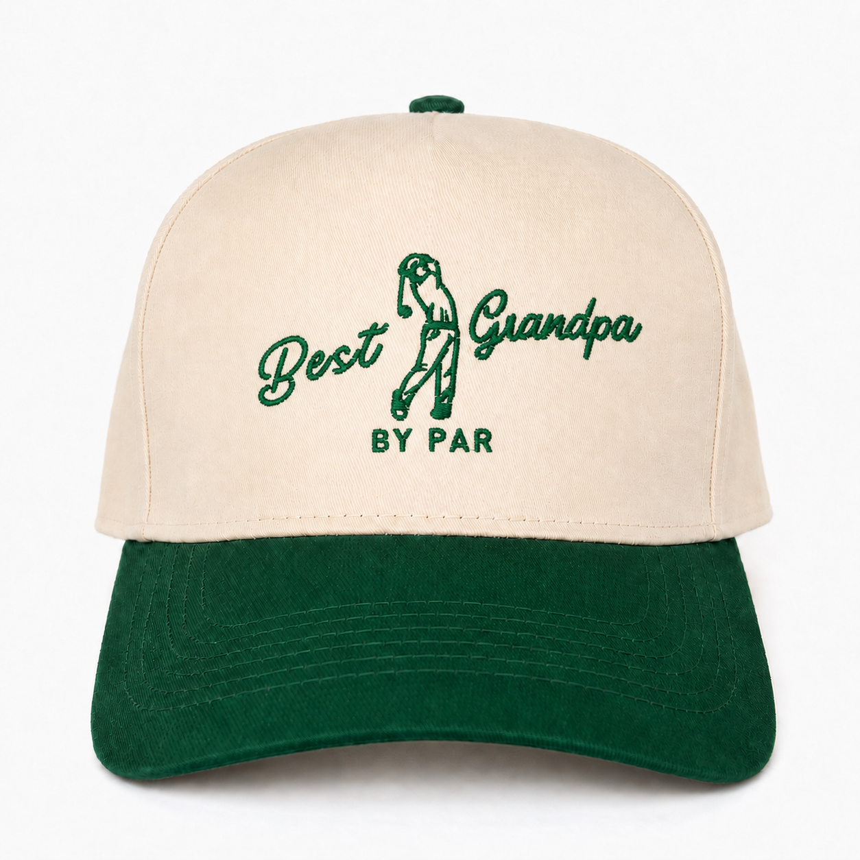 Best Grandpa By Par Embroidered Snapback Hat – Funny Golf Gift for Grandpa