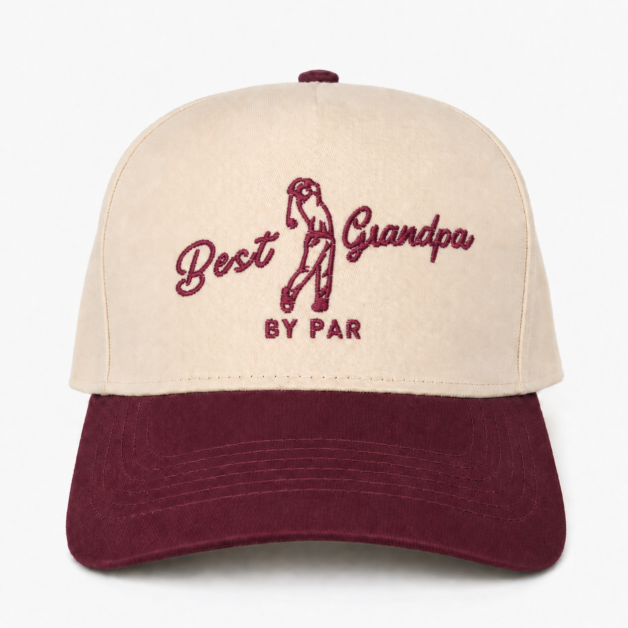 Best Grandpa By Par Embroidered Snapback Hat – Funny Golf Gift for Grandpa
