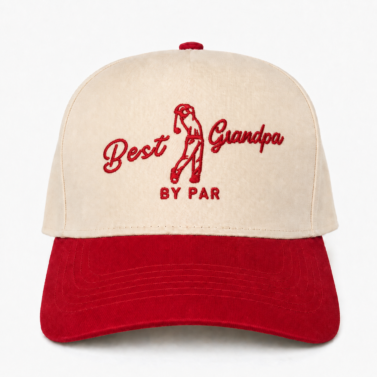 Best Grandpa By Par Embroidered Snapback Hat – Funny Golf Gift for Grandpa
