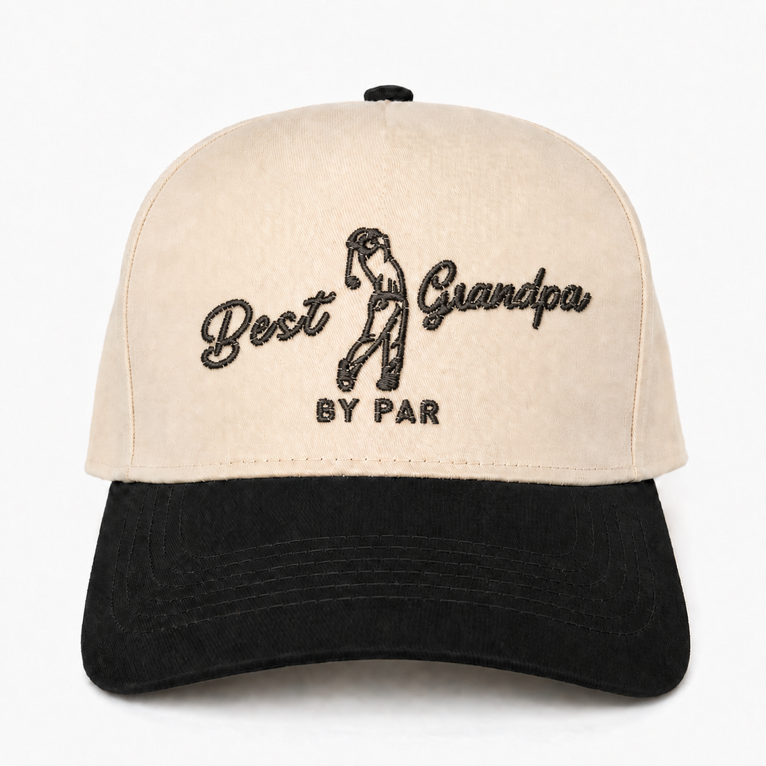 Best Grandpa By Par Embroidered Snapback Hat – Funny Golf Gift for Grandpa