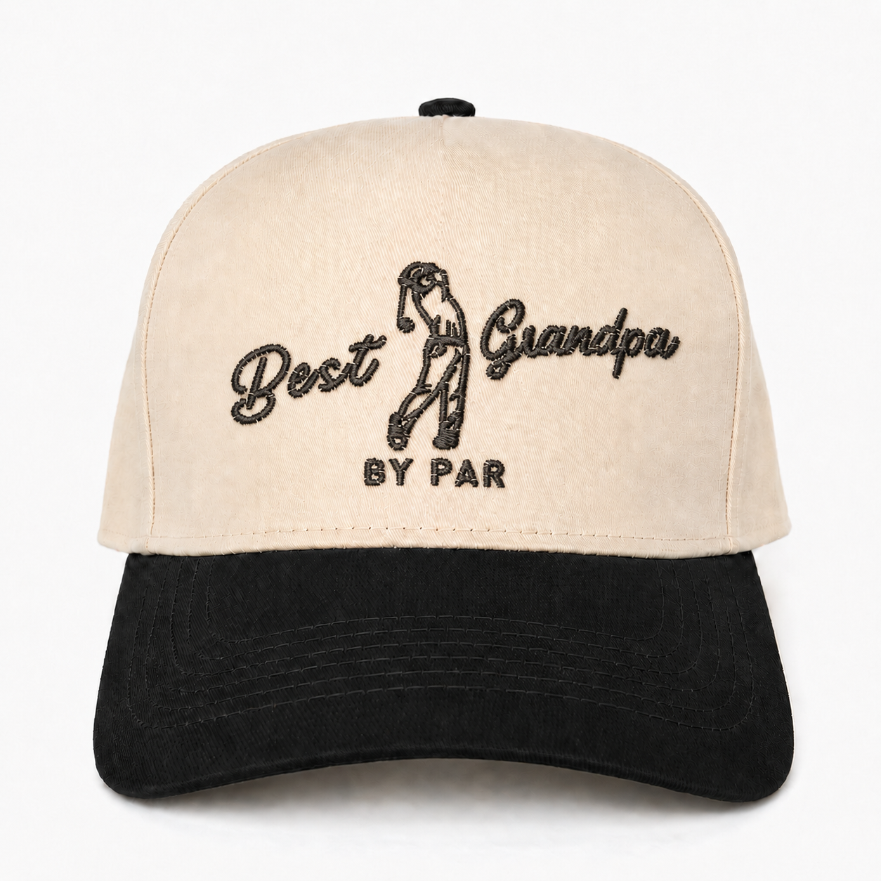 Best Grandpa By Par Embroidered Snapback Hat – Funny Golf Gift for Grandpa