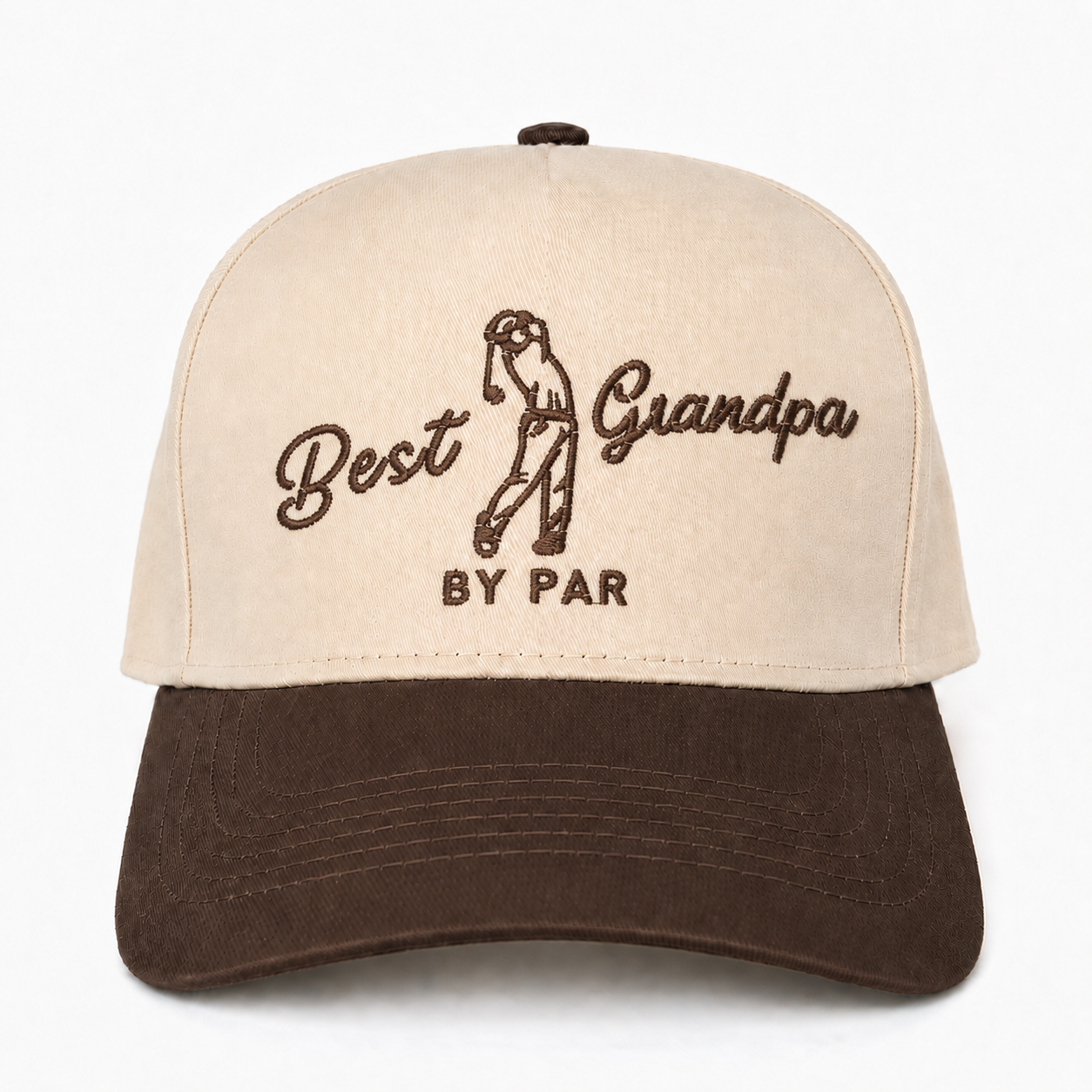 Best Grandpa By Par Embroidered Snapback Hat – Funny Golf Gift for Grandpa