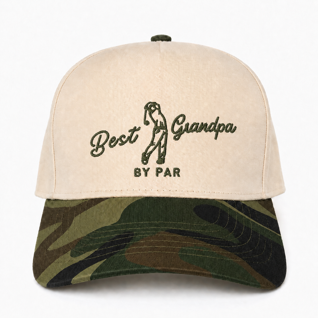 Best Grandpa By Par Embroidered Snapback Hat – Funny Golf Gift for Grandpa