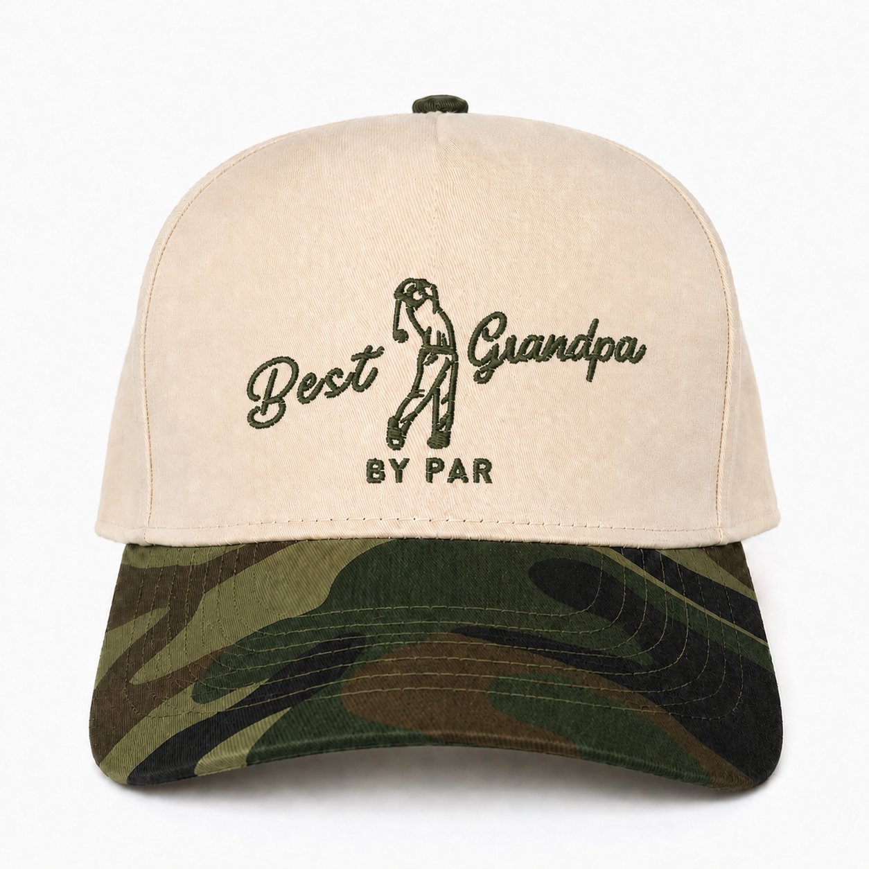 Best Grandpa By Par Embroidered Snapback Hat – Funny Golf Gift for Grandpa