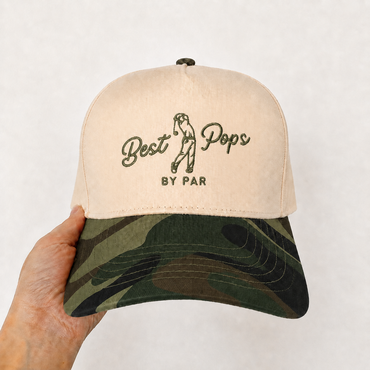 Custom Best Pops By Par Embroidered Snapback Hat – Funny Golf Gift for Dad