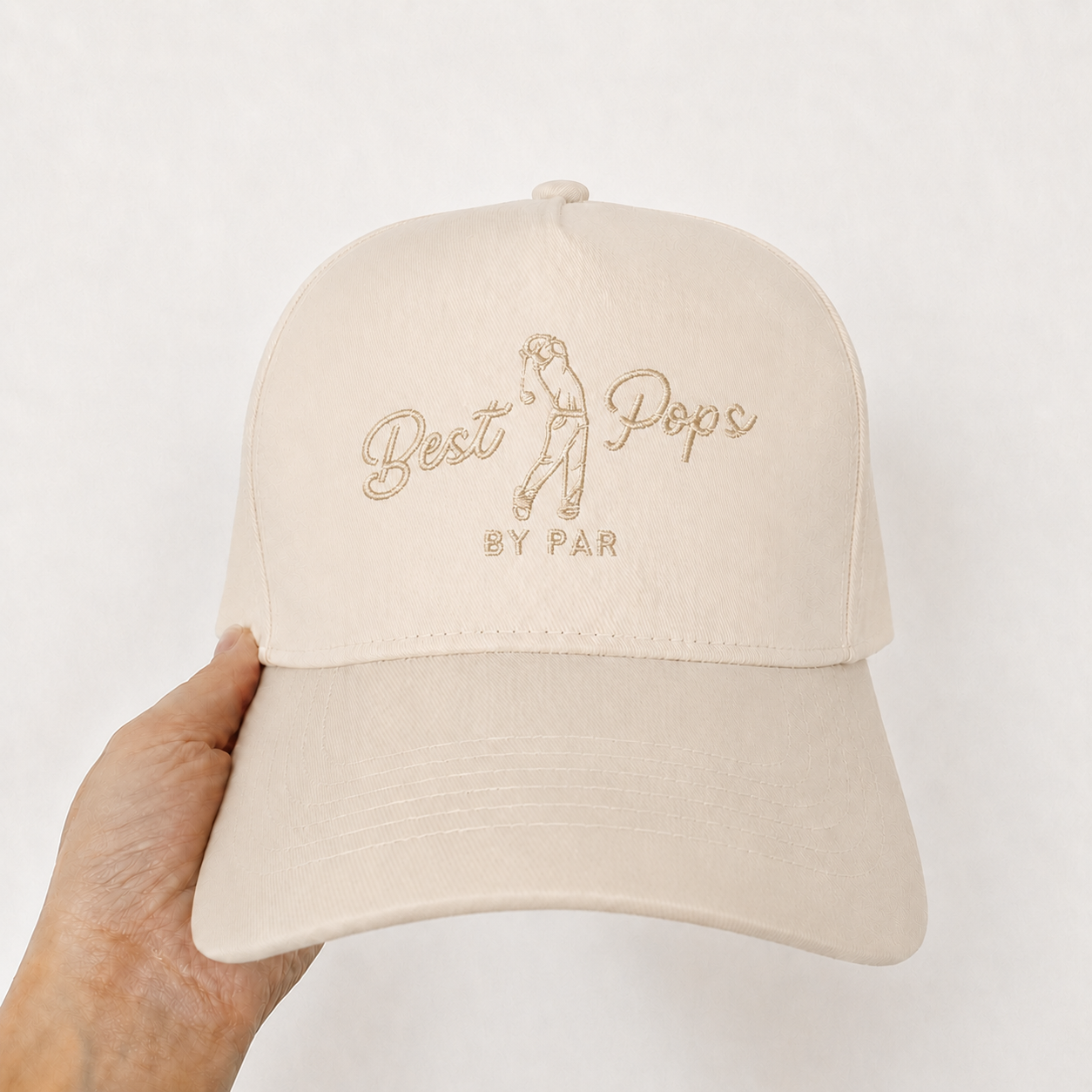 Custom Best Pops By Par Embroidered Snapback Hat – Funny Golf Gift for Dad