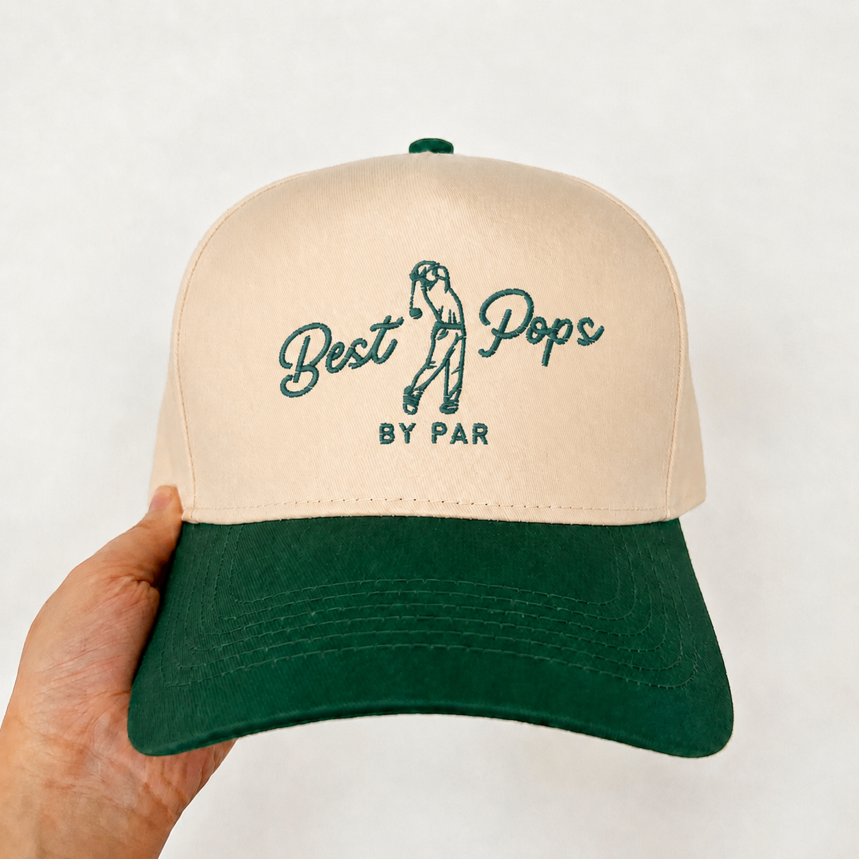 Custom Best Pops By Par Embroidered Snapback Hat – Funny Golf Gift for Dad