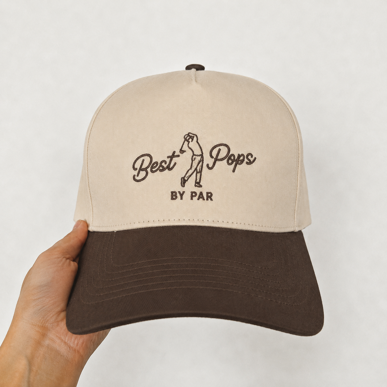 Custom Best Pops By Par Embroidered Snapback Hat – Funny Golf Gift for Dad