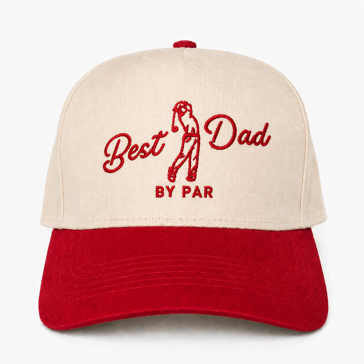 Best Dad By Par Embroidered Snapback Hat – Personalized Golf Gift for Dad