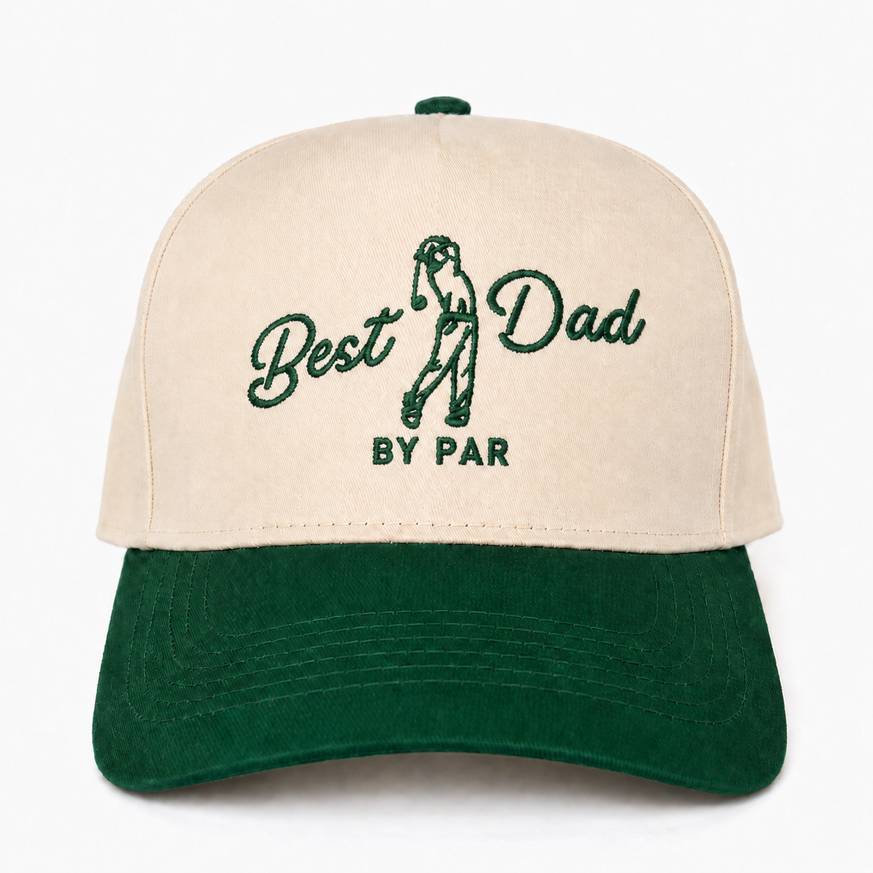 Best Dad By Par Embroidered Snapback Hat – Personalized Golf Gift for Dad