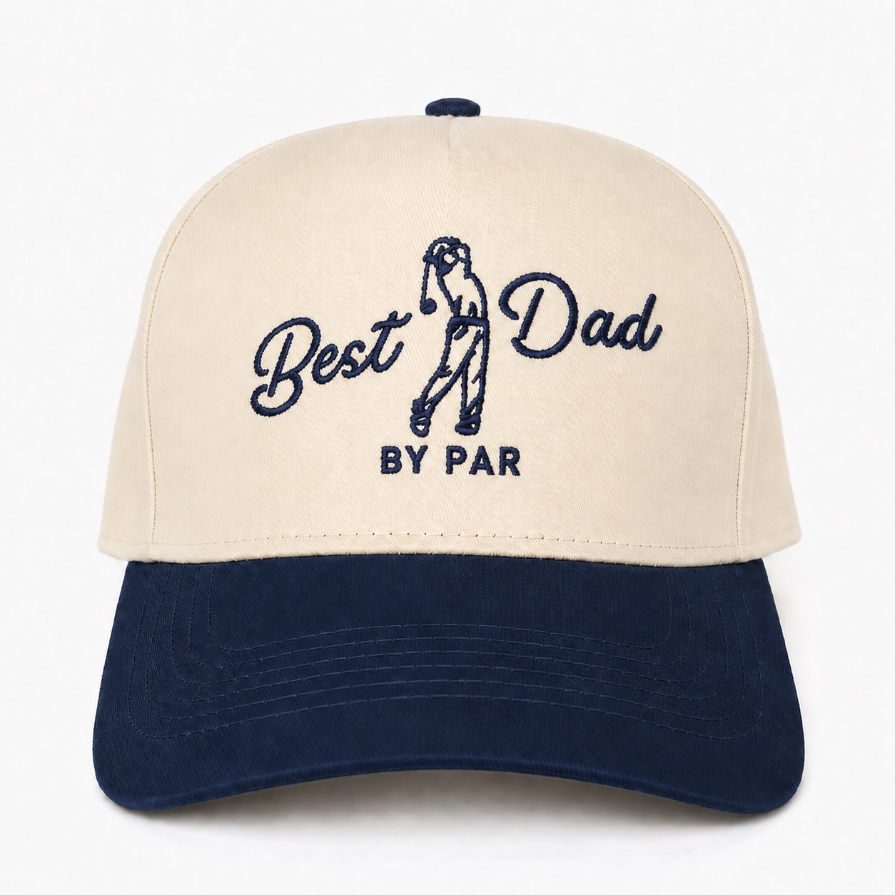 Best Dad By Par Embroidered Snapback Hat – Personalized Golf Gift for Dad