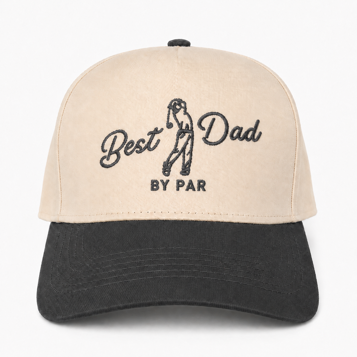 Best Dad By Par Embroidered Snapback Hat – Personalized Golf Gift for Dad