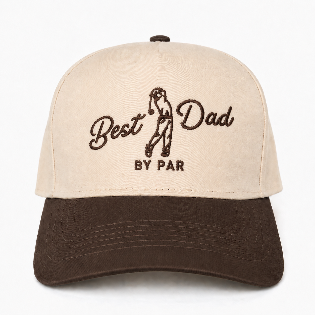 Best Dad By Par Embroidered Snapback Hat – Personalized Golf Gift for Dad