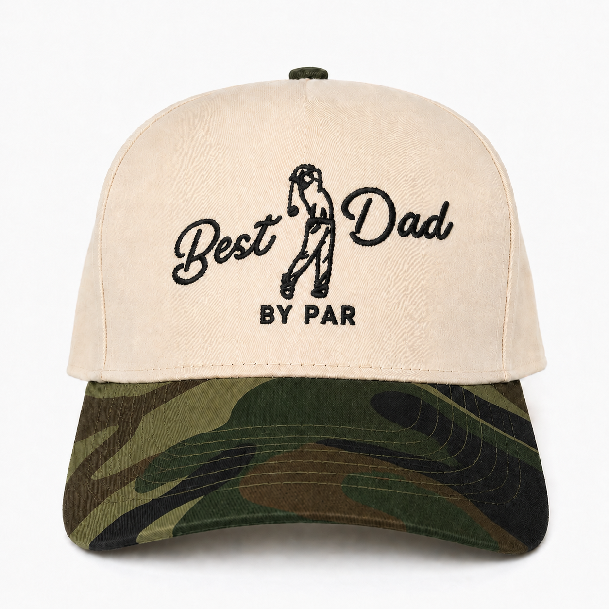Best Dad By Par Embroidered Snapback Hat – Personalized Golf Gift for Dad
