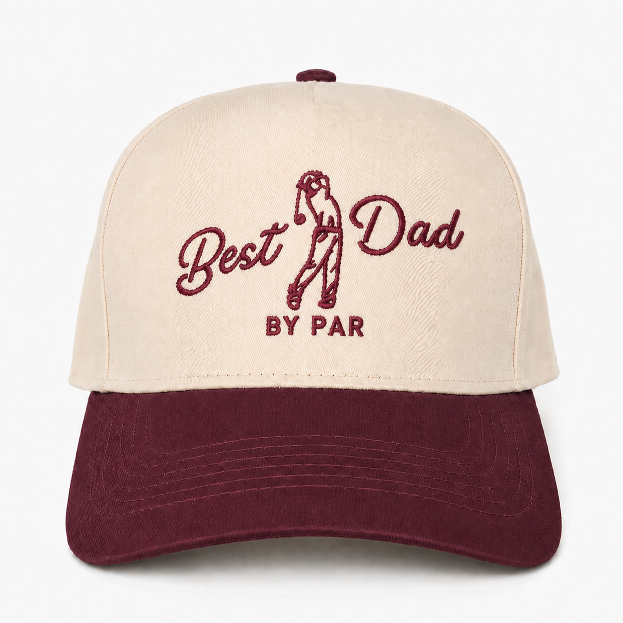 Best Dad By Par Embroidered Snapback Hat – Personalized Golf Gift for Dad