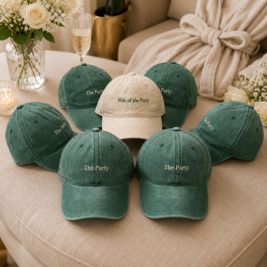 Bride Squad Embroidered Baseball Hat With Personalized Details