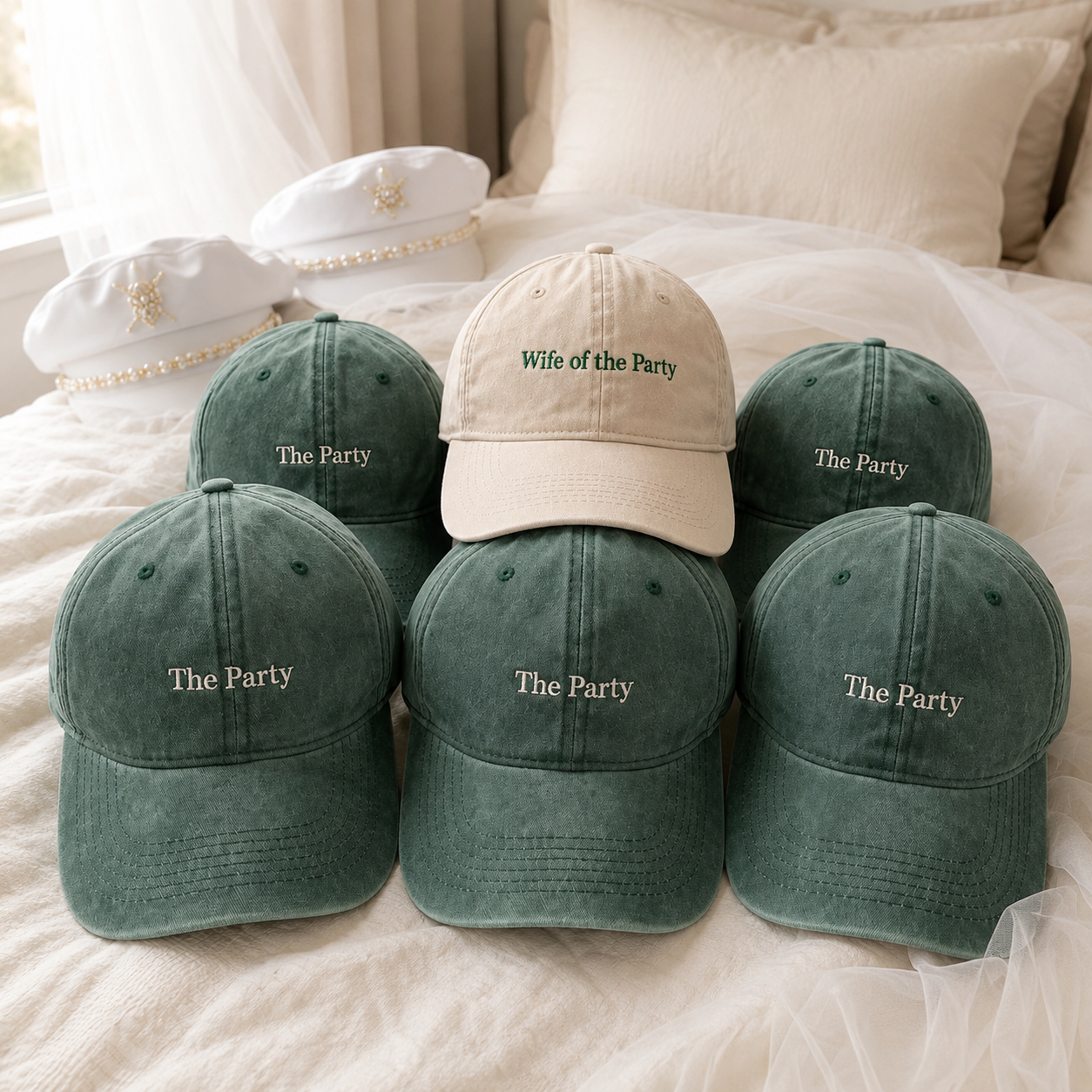 Bride Squad Embroidered Baseball Hat With Personalized Details