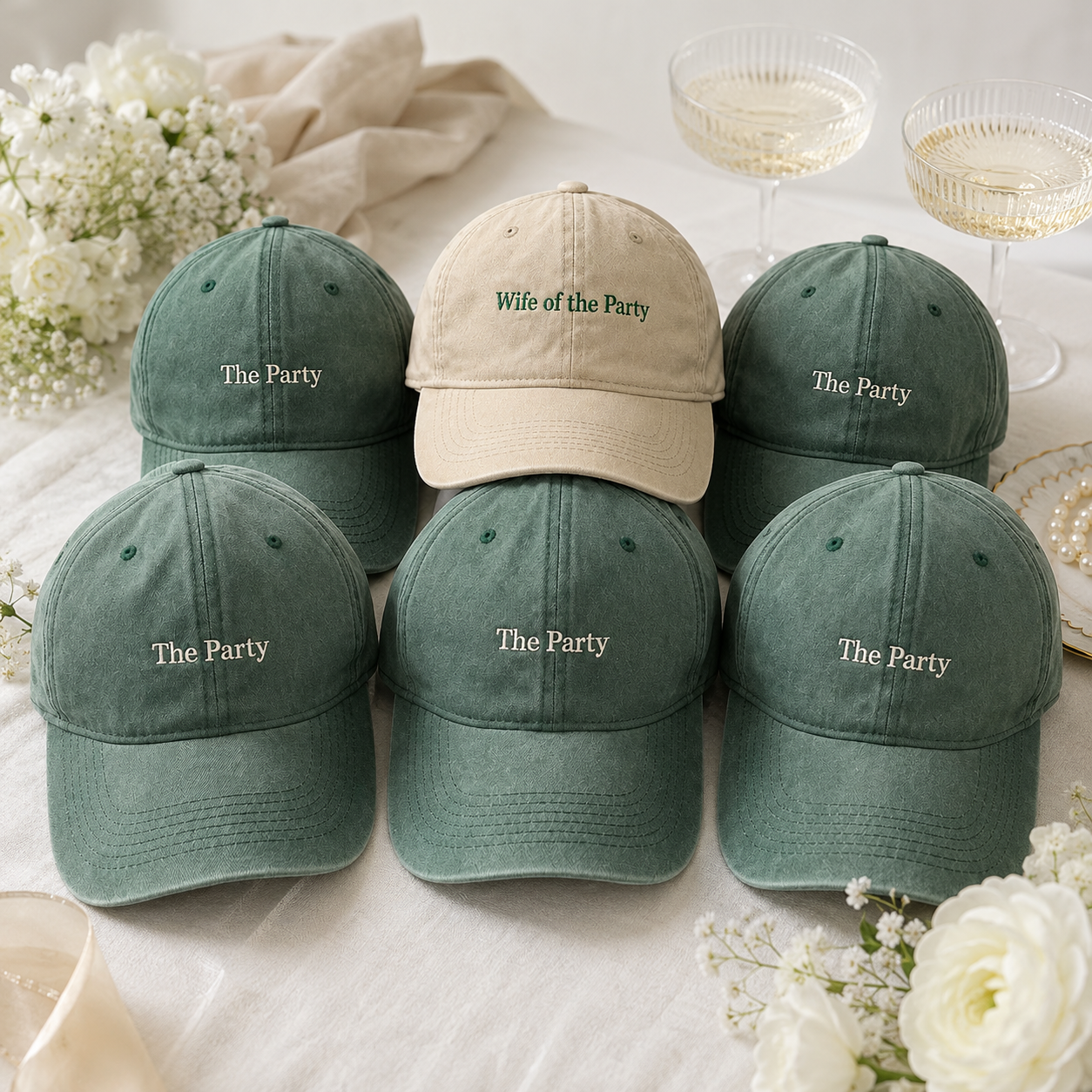 Bride Squad Embroidered Baseball Hat With Personalized Details