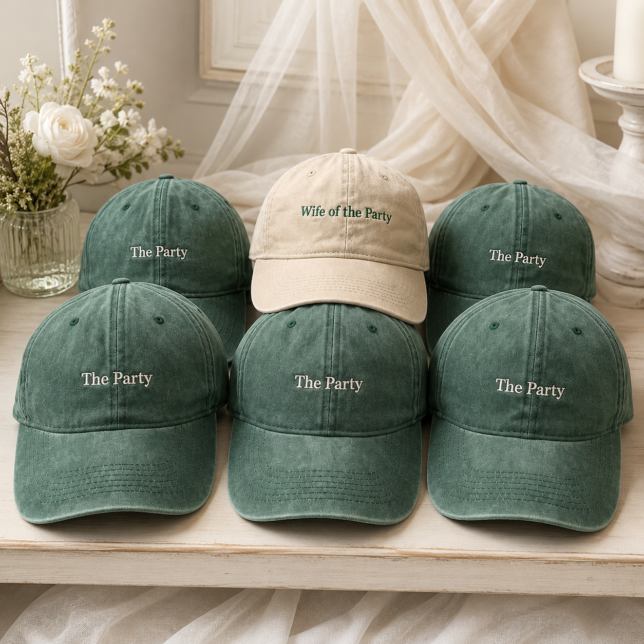 Bride Squad Embroidered Baseball Hat With Personalized Details
